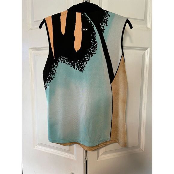 Jamie Sadock Women's M Geometric Print Sleeveless Golf Tank Top - Picture 7 of 9